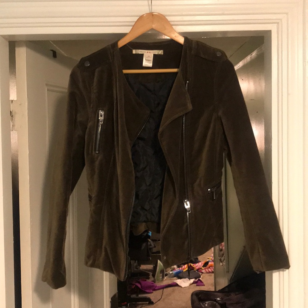 Dark green velvet jacket